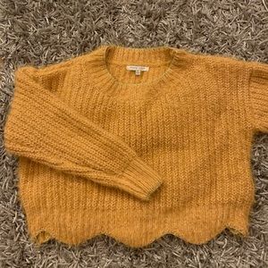 Yellow cropped sweater